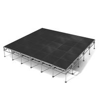 Structure de scène professionnelle en aluminium avec ailes pour enceintes et service de dessin technique