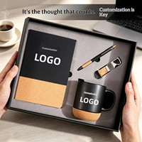 Coffret Cadeau Personnalisé OEM en Bois avec Plateau en Polyuréthane et Mug, Idéal pour Cadeaux d'Affaires, Finition UV et Sérigraphie