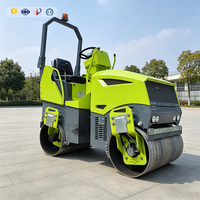 Rouleau compresseur vibrant mini 1,5 tonne, autoporté, tandem, hydraulique, pour asphalte, certifié ISO 9001, avec moteur