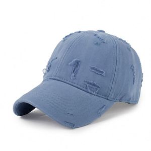 Gorra de béisbol deportiva desgastada personalizada al por mayor, unisex, de algodón, con hebilla ajustable y logotipo bordado 3D, estilo común desgastado - Product Image 3