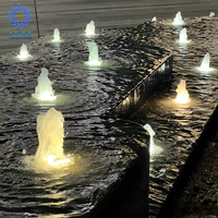 Ornement de jardin, fontaine musicale LED, mini fontaine d'eau dansante rythmique
