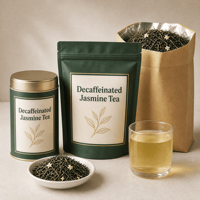 Thé Maofeng au jasmin décaféiné biologique en vrac, norme UE, fraîchement cueilli du Zhejiang, vente en gros