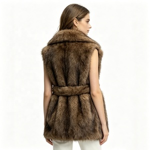 <span class=keywords><strong>Gilet</strong></span> <span class=keywords><strong>sans</strong></span> manches en fausse <span class=keywords><strong>fourrure</strong></span> tissée Zeyu pour femme, coupe ample, avec ceinture, écologique et respirant, idéal pour les trajets quotidiens - Product Image 4