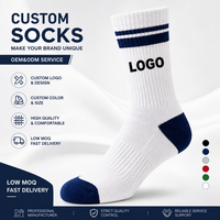 Chaussettes personnalisées de bonne qualité, douces, en coton pur, chaussettes de sport athlétiques, chaussettes avec logo personnalisé