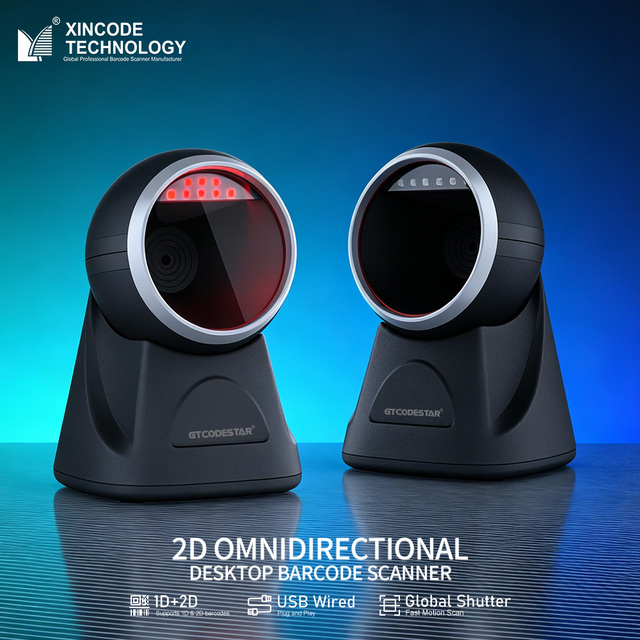 Xincode Automatic Sensing Scan 1D 2D QR Code Reader Scanner Desktop  Barcode Scanner for Supermarket Escner De Cdigo De Barras