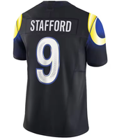 Jahitan Berkualitas Terbaik Dapat Disesuaikan # 12 NACUA # 9 STAFFORD # 17 ADAMS # 99 DONALD Jersey Sepak Bola Amerika