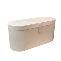Boîte de rangement carrée en cuir PU à coque rigide de grande capacité sur mesure en gros, logo personnalisé, couleur pour boîte à cheveux supersonique