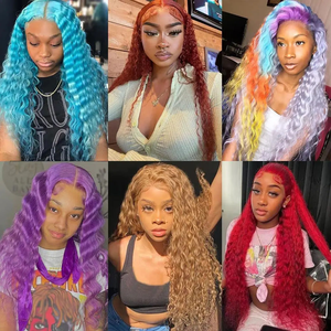 Tóc Thô Nhà Cung Cấp 100 Tóc Giả Tóc Con Người Bán Buôn Ấn Độ Remy Tóc Giả Tóc Con Người Miến Điện Sâu Xoăn 13X4 13X6 HD Đầy Đủ Ren Tóc Giả - Product Image 6