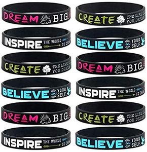 Pulseras de Silicona Inspiradoras con Frases Motivadoras, No Tóxicas, Ecológicas, Todo Es Posible para los Sueños de Éxito - Product Image 1
