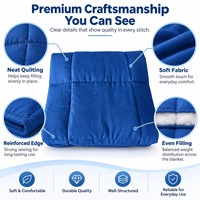 Couverture lestée sensorielle douce, remplie de billes de verre, apaisante et lourde, pour adultes, soulagement de l'anxiété, autisme, sommeil