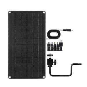 ETFE แผงโซลาร์เซลล์10W พร้อมช่องเสียบไมโครขนาด5.5x2.1มม. พร้อมช่องเสียบไมโคร USB แบบกึ่งยืดหยุ่น - Product Image 1