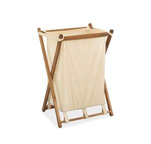 Offres Spéciales ferme panier à <span class=keywords><strong>linge</strong></span> sac amovible bois d'acacia X-Frame panier à <span class=keywords><strong>linge</strong></span> pliant grands paniers en bois avec poignée - Product Image 1