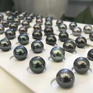 9-12mm Seawater Tahitian round shape pearl loose pearls wholesale natural pearls for making jewelry