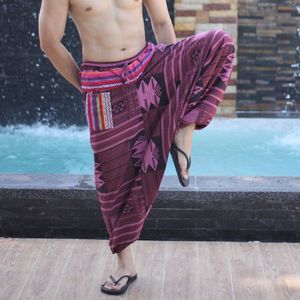 Hàng Ngày Thoải Mái Và Giải Trí Boho Phong Cách Mềm Bông Quần Giản Dị Đàn Hồi Eo Đóng Cửa Với Mô Hình Nghệ Thuật Vải Vải - Product Image 2
