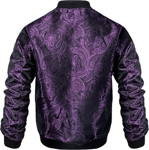 Blouson bombardier coupe ajustée pour homme, vêtements de sport décontractés, col montant, fermeture à glissière, cuir léger en toile, vêtements d'extérieur pour le printemps et l'automne - Product Image 2