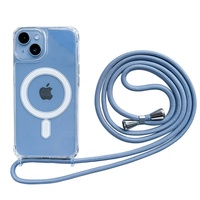 Coque de Téléphone Luxe avec Cordon et Recharge Sans Fil pour iPhone 11 12 13 14 15 16 17 Pro Max avec Corde Élégante