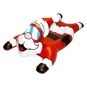 Traîneau gonflable Père Noël en PVC K80 résistant au froid, tube à neige robuste, traîneau géant avec poignées <span class=keywords><strong>pour</strong></span> enfants et adultes - Product Image 1