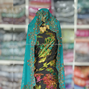 Dirac somalien Maqbal de vente chaude avec un superbe design floral et des paillettes dorées pour une occasion spéciale - Product Image 1