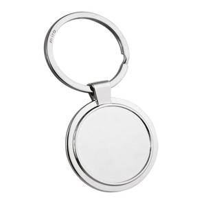 Porte-clés rond en métal de 30 mm, porte-monnaie creux - Product Image 1