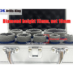 8 pièces outils de <span class=keywords><strong>carreleur</strong></span> M14 foret à noyau de diamant brasé <span class=keywords><strong>Kit</strong></span> de scie cloche pour carrelage en béton céramique - Product Image 3