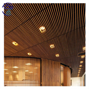 Grille de <span class=keywords><strong>plafond</strong></span> moderne en alliage d'aluminium à grain de bois, bande métallique en U <span class=keywords><strong>pour</strong></span> <span class=keywords><strong>plafond</strong></span> <span class=keywords><strong>suspendu</strong></span>, décoration de déflecteur - Product Image 4