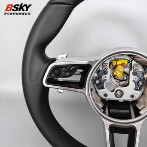 Volante de Cuero de Alta Calidad Compatible con Panamera, Boxster, Taycan, <span class=keywords><strong>Carrera</strong></span> <span class=keywords><strong>GT</strong></span> 912, 914, 918, <span class=keywords><strong>924</strong></span>, 928, 930, 959, 968 - Product Image 3
