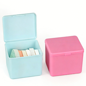 SUNSHING Plastic Cosmetic Cotton Pad Container Nail Wipes Dispenser <b>Box</b> Disposable Face Towel Case Clear Cotton Tissue Holder - Product Image 1