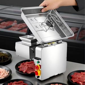 Tritacarne e affettatrice elettrica commerciale industriale in acciaio inox per tritare e affettare automaticamente - Product Image 6