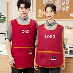Delantal de Cocina para Restaurante, Uniforme para Cafetería, Ropa de Trabajo Transpirable, Delantal Unisex para Camarero - Product Image 1