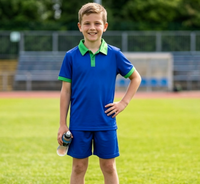 Camisas Polo de Algodón Piqué con Cuello Personalizado, Manga Corta, Uniformes para Niños de Primaria