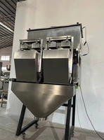 Peseuse linéaire à 2 têtes, machine de pesage verticale automatique pour les grains, les noix, les graines, le sucre, l'emballage