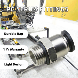 ข้อต่อท่อแบบนิวเมติกสำหรับระบบระบายความร้อนด้วยน้ำ รุ่น PC-G แบบกดติดเร็ว ขนาด 4 มม. 1 M5 1/8\" 1/4\" 3/8\" 1/2\" สำหรับท่อ - Product Image 2