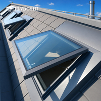 Fenêtre de toit fixe en alliage d'aluminium à grand angle, insonorisée, isolante thermiquement, à double vitrage, pour sous-plancher
