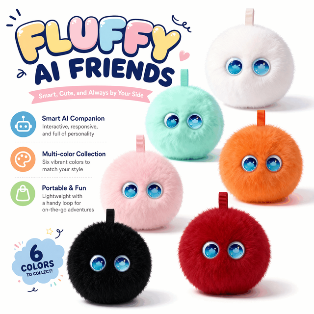 Interactive Plush Ball Six Vibrant Tones CE CPC Approved SMART-6P Smart Emotional Companion Musical Sing-Talk-Dance for Kids