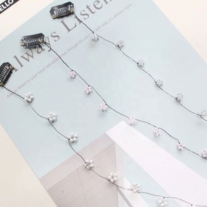 Chaîne de cheveux tressée en cristal dégradé de couleur style européen et américain pour femme Vekelee, décoration de mariage, pince à cheveux - Product Image 1