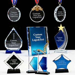 2026 Wholesale Creative Customized Luxury Business <b>Trophy</b> and Awards Modern High-End Glass Crystal Honor Colorful Printing - Product Image 6