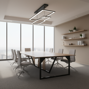 Mesa de Conferencia Rectangular Moderna de 8 Pies con Patas Metálicas, Mesa de Reuniones para 10 Personas, Fácil de Ensamblar, Muebles Comerciales - Product Image 2