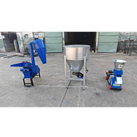 Machine à granulés d'aliments pour animaux de 300-800 kg/h, ligne de traitement d'aliments pour volailles, haute productivité, 220/380V