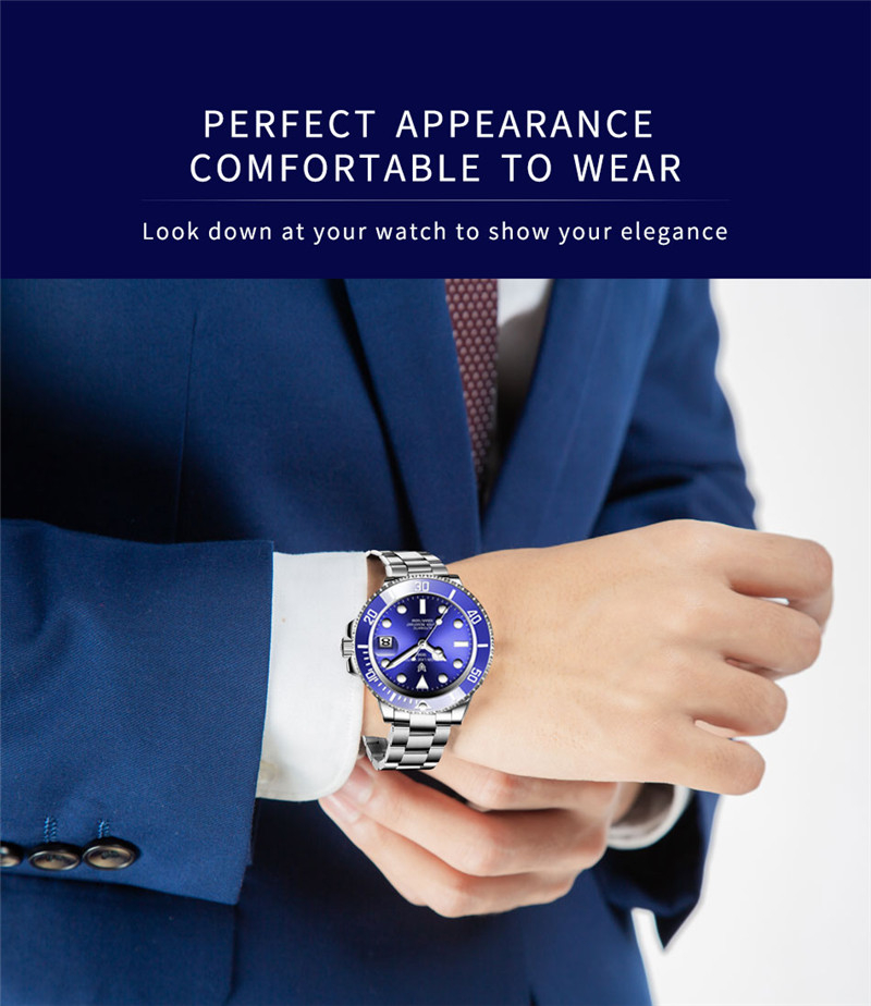 Top Brand LIGE Men Watches Luxury Sapphire Waterproof Automatic Mechanical Watch Fashion Business Full Stainless Steel Clock