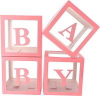 Boîtes de décoration pour baby shower, blocs BABY pour la fête sur le thème du baby shower, fournitures pour la fête de révélation du sexe