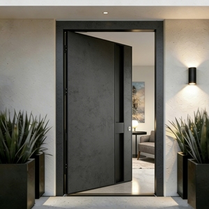Puerta de <span class=keywords><strong>Entrada</strong></span> Blindada de Aluminio Moderna, Directo de Fábrica ALUFRONT, con Cerradura Inteligente, Tallado 3D, Seguridad, Aislamiento Térmico y Acústico - Product Image 1