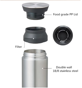 500ml mignon Mini gobelet de voyage japonais bouteille isolée Double paroi isolée sous vide japonais <span class=keywords><strong>Kinto</strong></span> tasse à café tasse cadeau - Product Image 2