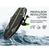 Planche de surf électrique hydrofoil verte à carreaux graphite, sans taxes, vente en gros, 8kW, haute vitesse, Foilboard Jetboard