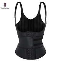 Ceinture colombienne Fajas en acier pour femmes, Corset Slim, de couleur noire unie, 25 piéces