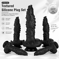 Plug anal en silicone fantaisie Alien avec picots, bosses en relief et base à ventouse, godemiché anal texturé pour hommes et femmes, jouet sexuel