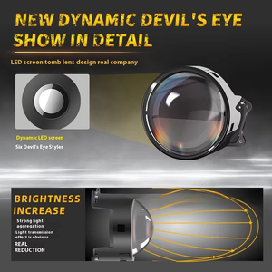 Devil Eye <span class=keywords><strong>N</strong></span>ăng Động LED Môi Trường Xung Quanh Ánh Sáng Sửa Đổi Phổ Xe Xe Máy Đè<span class=keywords><strong>n</strong></span> Pha Trang Trí Ống Kính Mới Tự Động ATV Nhấp Nháy - Product Image 3