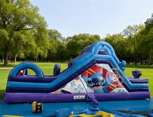 Vente directe usine : Toboggan gonflable avec château à obstacles en PVC robuste et durable - Product Image 4