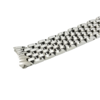 Bracelet de montre élégant en acier inoxydable poli, fin et brillant, à sept maillons courbes, pour montre à quartz pour femme, bracelet de remplacement