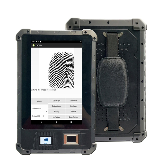 Face Recognition 4GB RAM 64GB ROM Biometric 8inch Industrial Android Rugged Barcode Scanner PC Tablets Inner Fingerprint Reader