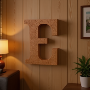 Insegna Decorativa da Parete in Legno con Lettera E 15Cm di Ilan - Product Image 3